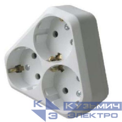 Разветвитель 3-м с заземл. (NEW) Makel 10001204