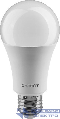 Лампа светодиодная 61 158 OLL-A60-20-230-4K-E27 20Вт грушевидная 4000К нейтр. бел. E27 2000лм 176-264В ОНЛАЙТ 61158