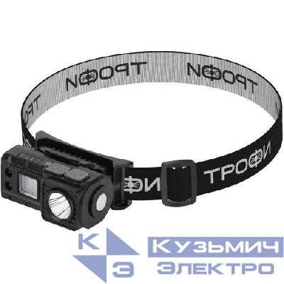 Фонарь светодиодный налобный GA-102 аккумуляторный 3Вт сенсорное управление магнит клипса 5 режимов Трофи Б0069569