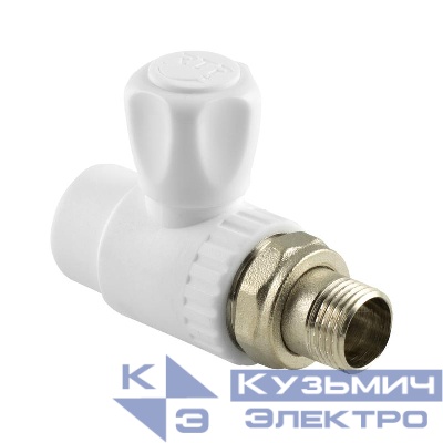 Кран шаровой для радиатора прямой PPR 25х3/4 бел. RTP 27861