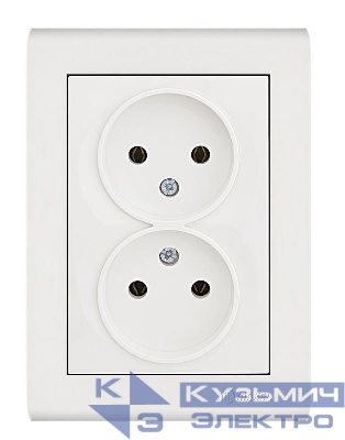 Розетка 2-м Manolya без заземл. бел. Makel 41001017