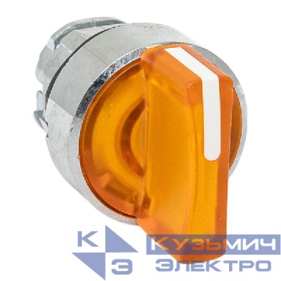Механизм переключателя исполнительный XB4 IP65 на 3 положения возвратный без фиксации с подсветкой с короткой ручкой желт. EKF XB4BD3L-Y-65