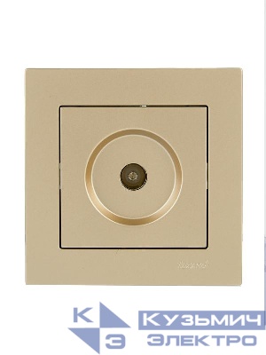 Розетка ТВ проходная VESNA зол. LEZARD 742-3688-129