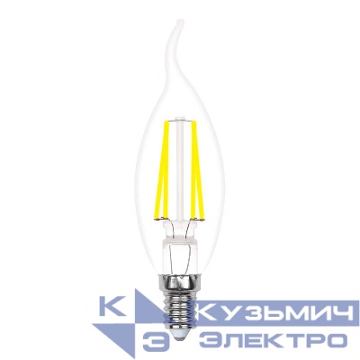 Лампа светодиодная LED-CW35-5W/WW/E14/CL/MB GLM10TR форма "свеча на ветру" прозр. Multibright свет теплый бел. 3000К 100-50-10 упак. картон Uniel UL-00002368