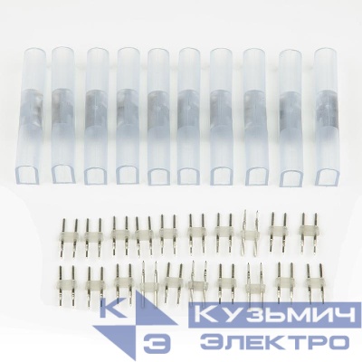 Соединитель контактный прямой UTC-K-12/N21 CLEAR 010 POLYBAG для светодиод. лент ULS-N21 NEON 220В 8х16мм 2 контакта прозр. (уп.10шт) Uniel UL-00007238