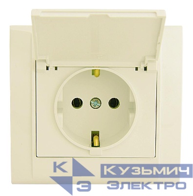 Розетка с заземлением и крышкой Defne Makel 42010029