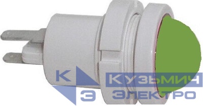 Лампа светодиодная СКЛ-12Б-Л-2-220 220В 50Гц/пост. диаметр посадочного отверстия 22мм УХЛ2.1 зел. Реле и Автоматика A8021-78106326