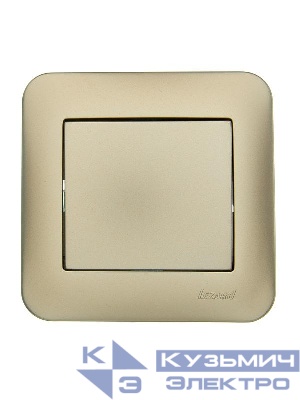 Выключатель 1-кл. 1п СП ASTI 10А IP20 в сборе золото. LEZARD 7081-3636-100
