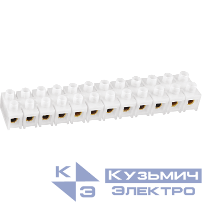 Колодка клеммная 10х35кв.мм 12 пар NTB-HPE-S12-80/WH квадратн. полиэтилен бел. NAVIGATOR 71008