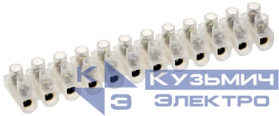 Колодка клеммная ЗВИ-20 4-10кв.мм 12 пар IEK UZV3-020-06