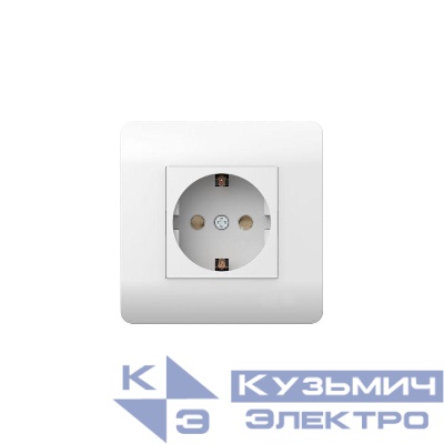 Розетка NEW3-E 16А с заземл. защ. шторки бел. CHINT 431534