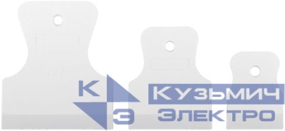 Набор шпателей резиновых 40; 60; 80мм бел. КУРС 06853