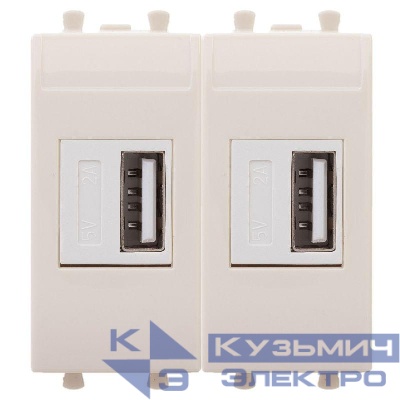 Устройство зарядное USB 2.1А 2мод. Avanti "Ванильная дымка" DKC 4405542