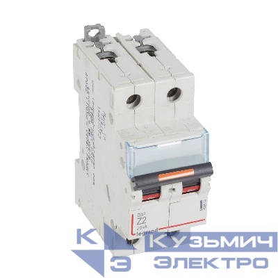 Выключатель автоматический модульный 2п Z 2А 25кА DX3 Z 2мод. 230/400В Leg 409908