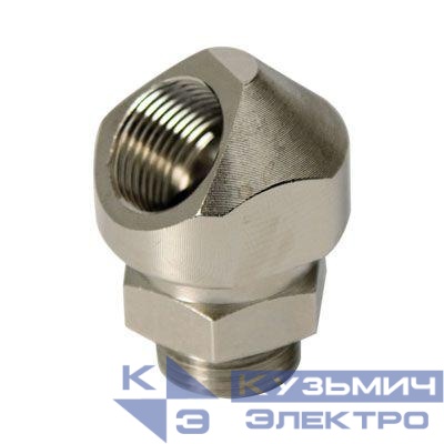 Адаптер поворотный 45град. M32х1.5 IP68/IP67 никелир. латунь DKC 6028-32G