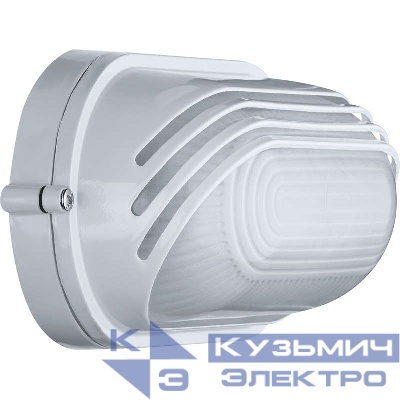 Светильник ЛОН 94 816 NBL-O3-60-E27/WH 1х60Вт E27 IP54 (аналог НПБ 1407 бел. овал ресн. 60Вт) Navigator 94816