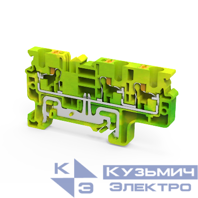Клемма заземляющая push-in OptiClip CPG-4-TRIPLET-PE-I-(0.2-4)-PEN КЭАЗ 331859