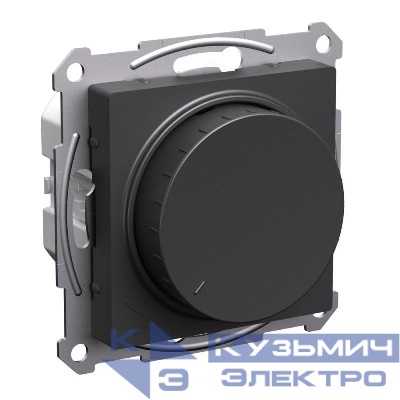 Светорегулятор (диммер) AtlasDesign повор-нажим LED RC 400Вт мех. базальт SE ATN001423