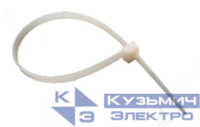 Хомут кабельный КСС 7.6х200 нейлоновый бел. (уп.100шт) IN HOME 4690612011776