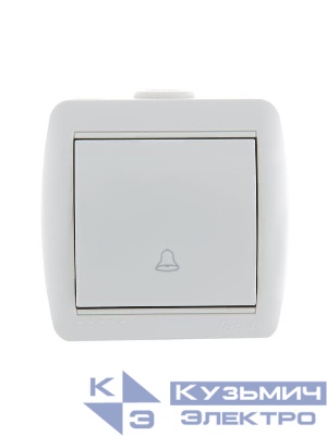 Кнопка звонка ОП Nata бел. LEZARD 710-0200-103