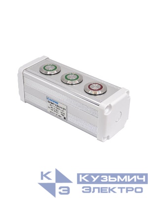 Пост управления BXM47-A3/22-65У1 2 цилиндрические кнопки 1C1NO1NC зел. + 1 цилиндрическая кнопка 1C1NO1NC красн. Электротехник ET249210