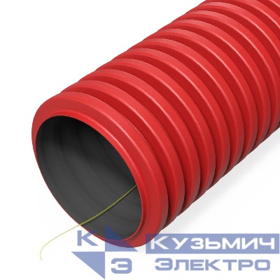 Труба гофрированная двустенная ПНД гибкая d125мм SN 23 тип 1250 красн. (уп.50м) Промрукав PR15.00982