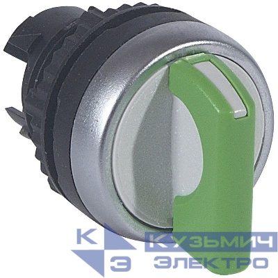 Переключатель 3полож. ручка с фикс. 45град. (1-0-2) 10-12-2час зел. Osmoz Leg 023922