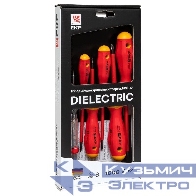 Набор диэлектрических отверток НИО-10 Professional EKF ndo-10