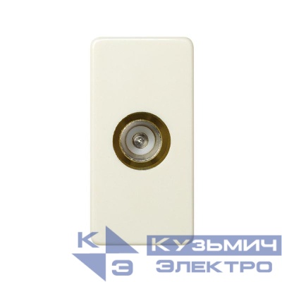 Розетка телевизионная одиночная TV СП 1мод. Simon 27 под пайку узкий модуль механизм сл. кость Simon 27475-31