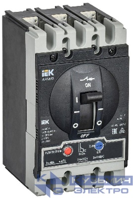 Выключатель автоматический в литом корпусе 3п S 35кА 40А расцепитель термомагнитный регулируемый ARMAT IEK AR-MCCB-3S-035-0040A-ATUC