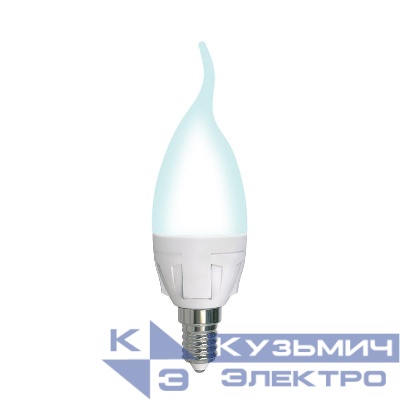 Лампа светодиодная LED-CW37 7W/4000K/E14 /FR/DIM PLP01WH Яркая 7Вт матовая 4000К нейтр. бел. E14 диммир. (упак. картон) Uniel UL-00004298