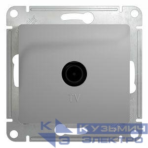 Розетка телевизионная оконечная TV 1-м СП Glossa 1дБ механизм алюм. SE GSL000391