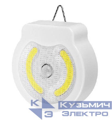 Фонарь-светильник TS1-L4W-SENS 4Вт COB 200лм беспроводной датчик движения 3хAAA (не в компл.) бел. JazzWay 5023369