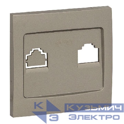 Панель лицевая Валенсия для розетки Phone 1-м кашемир PROxima EKF EST01-L-034-40