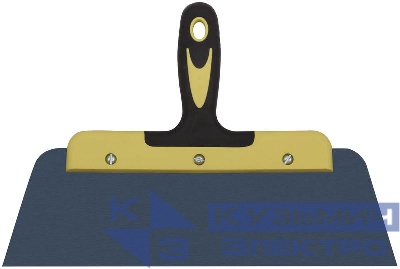 Шпатель фасадный "Мастер" пружинная колоризованная сталь двухкомпонентн. ручка плоский 300мм FIT 06464