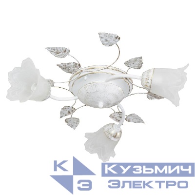 Светильник НПБ 01-3х60-111 (Плафон 62333) "Глория" 131 60Вт E14 IP20 бел./зол. (инд. упак.) Элетех 1005402940