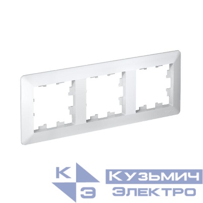 Рамка 3-м AtlasDesign Air бел./дым. бел. SE ATN220103