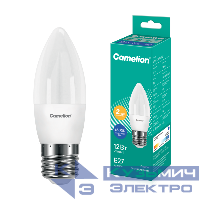 Лампа светодиодная LED12-C35/865/E27 12Вт 220В Camelion 13692