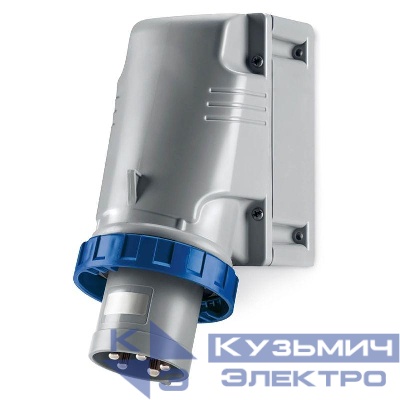 Вилка настенная 125А 2P+E 250В IP67 DKC DIS245M12593