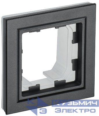 Рамка 1-м IP44 BRITE РУ-1-БрЧ-44 черн. IEK BR-M12-44-K02