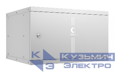 Шкаф телекоммуникационный настенный разборный LIGHT WSC-05D-6U55/45m 19дюйм 6U дверь метал. сер. Cabeus 10173c