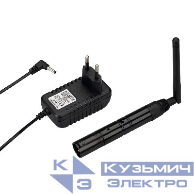 Усилитель SMART-DMX-Transmitter Black (5В XLR3 Female 2.4G) (IP20 металл) Arlight 028416