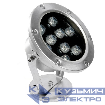 Прожектор светодиодный LL-824 9Вт RGB IP68 AC 24В 143х75х170мм стац. FERON 48468