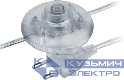 Шнур 61 719 NPS-FS01-170-2х0.5-TR 1.7м с выкл. прозр. Navigator 61719