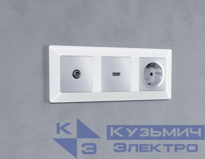AF110103 Рамка ALFA Line (Белый глянец) 3-ая