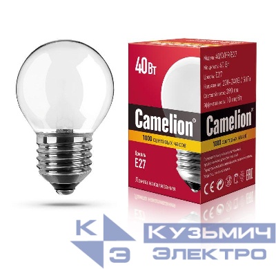 Лампа накаливания MIC D FR 40Вт E27 Camelion 9869