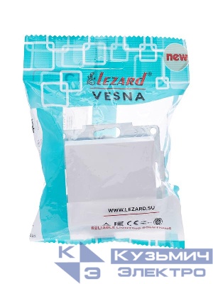 Выключатель 1-кл. СП Vesna с индикацией механизм бел. LEZARD 742-0288-111