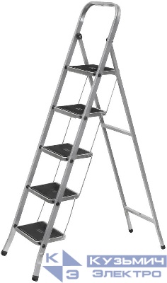 Лестница-стремянка 5 широких ступ. Н=164см 8.2кг сталь FIT 65384
