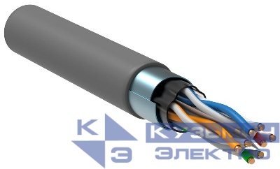 Кабель витая пара F/UTP кат.6 4х2х23AWG LSZH сер. РФ/Т (уп.305м) ITK LC1-C604-321-T-R