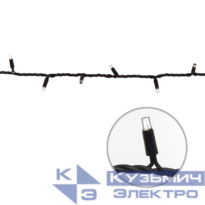 Гирлянда светодиодная ULD-S1000-120/DBA WHITE IP67 с контроллером 10м бел. свет провод черн. Uniel UL-00005264